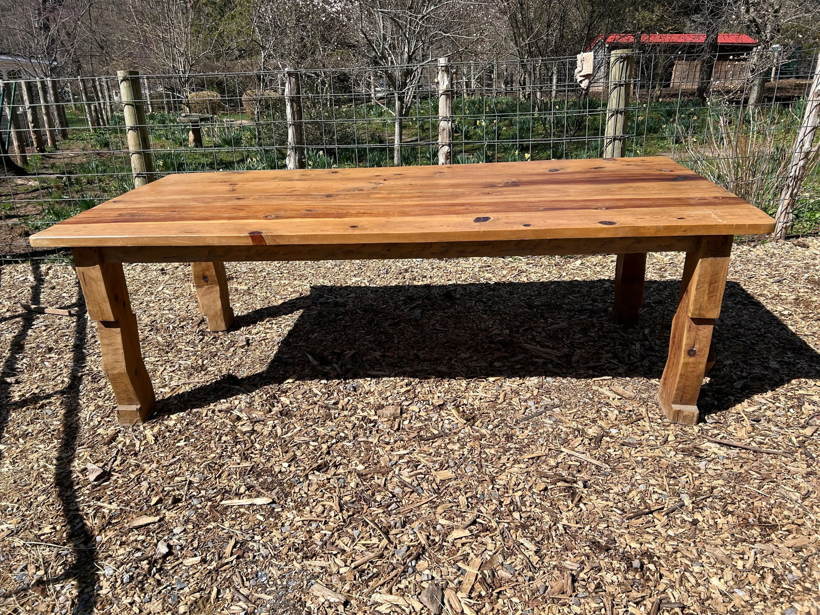 Large Hand Made Pine Farm Table - 2