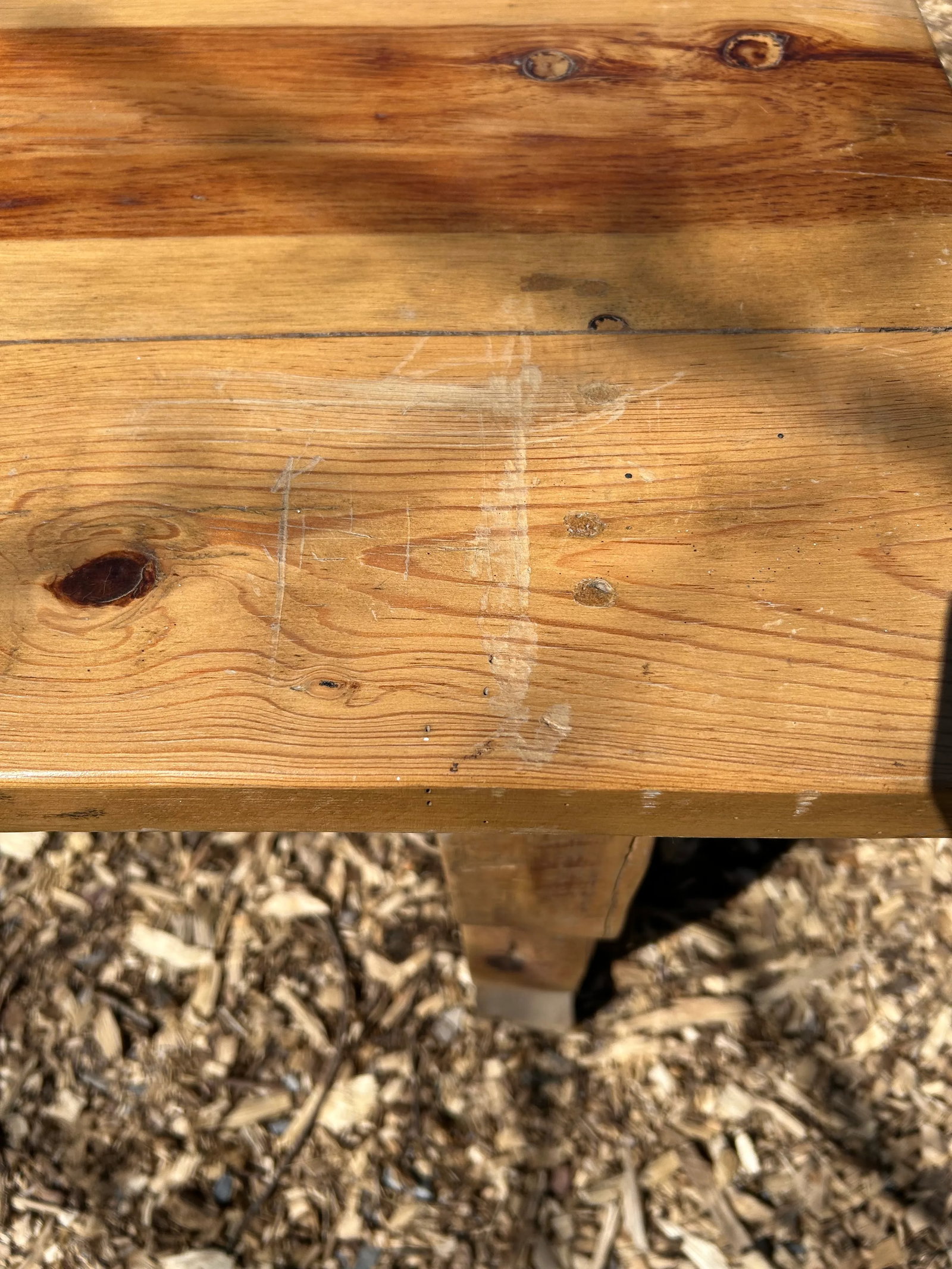 Large Hand Made Pine Farm Table - 3