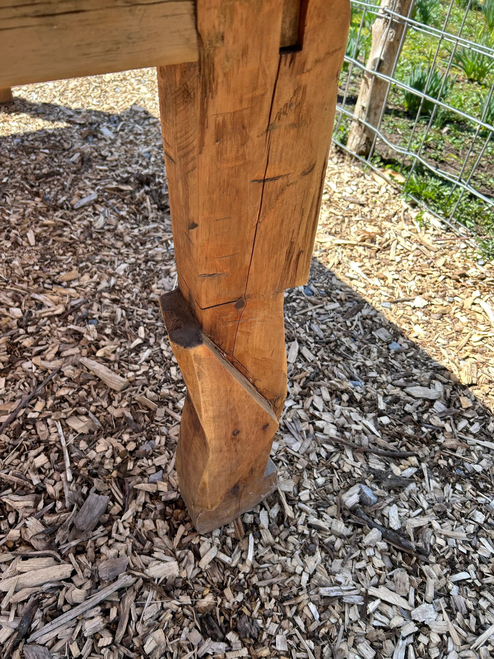 Large Hand Made Pine Farm Table - 8