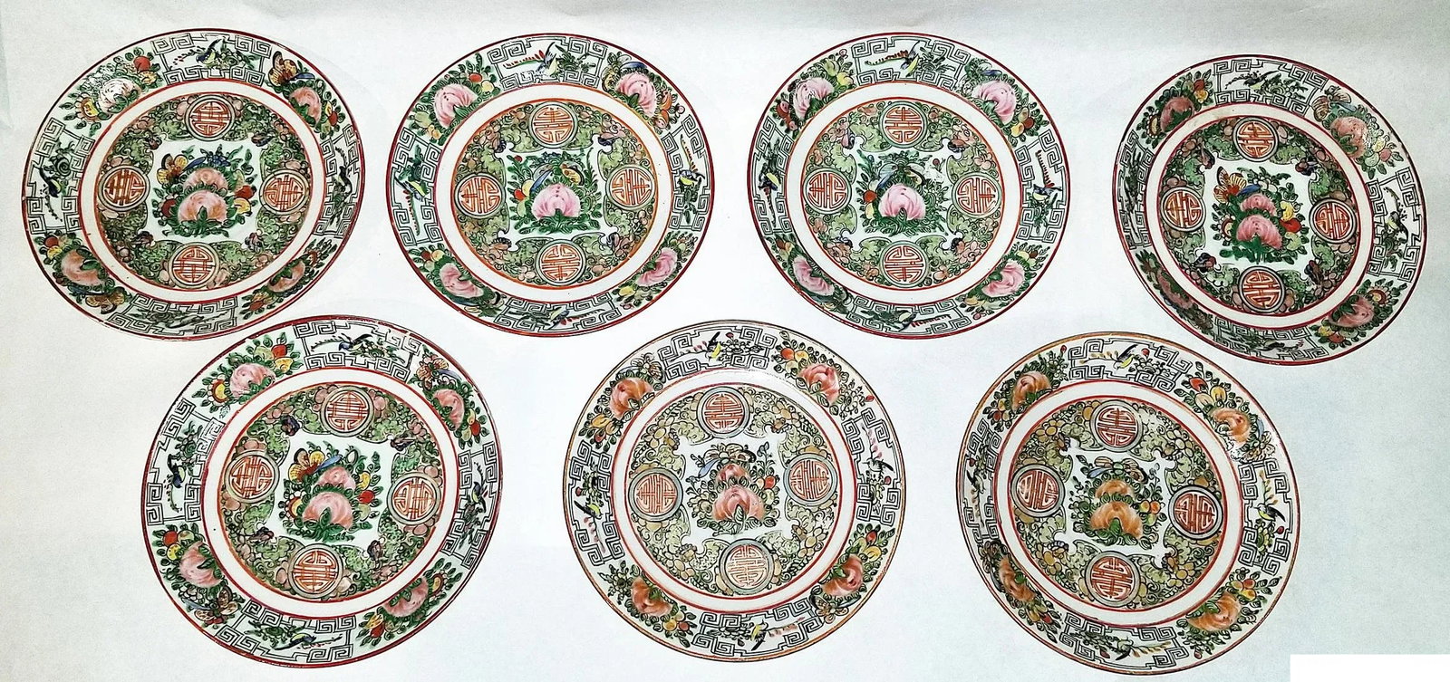 Chinese Famille Rose Small Plates 1920-30s, Set of 12 - 2