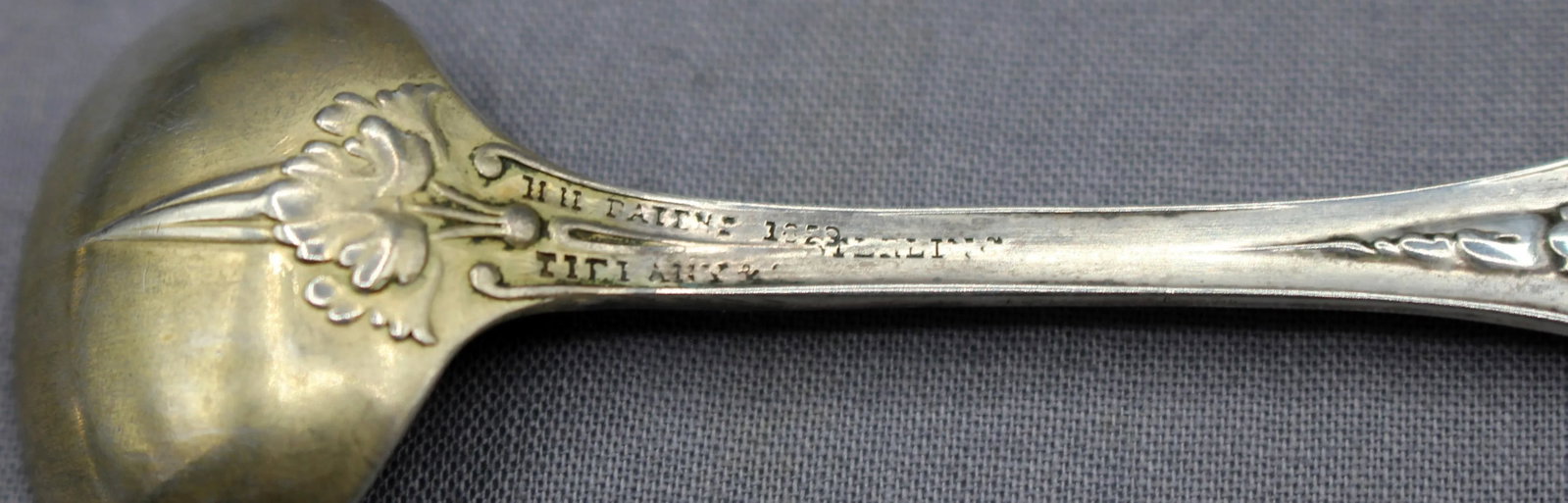 1859 Tiffany & Co Sterling Silver Condiment Ladle and Master Salt Spoons - 3