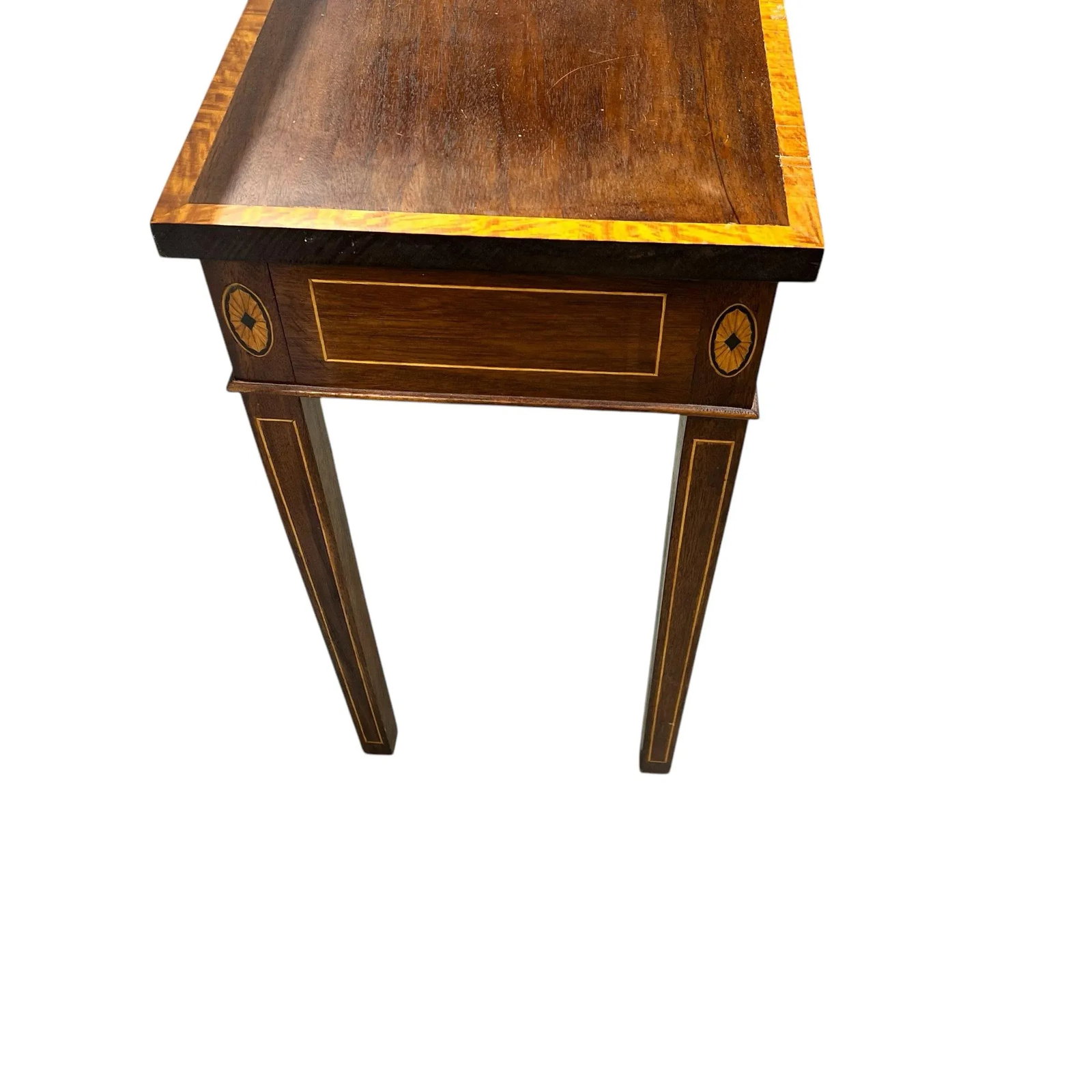 Vintage Handmade Inlaid Seashell Design Center Wood Table - 6