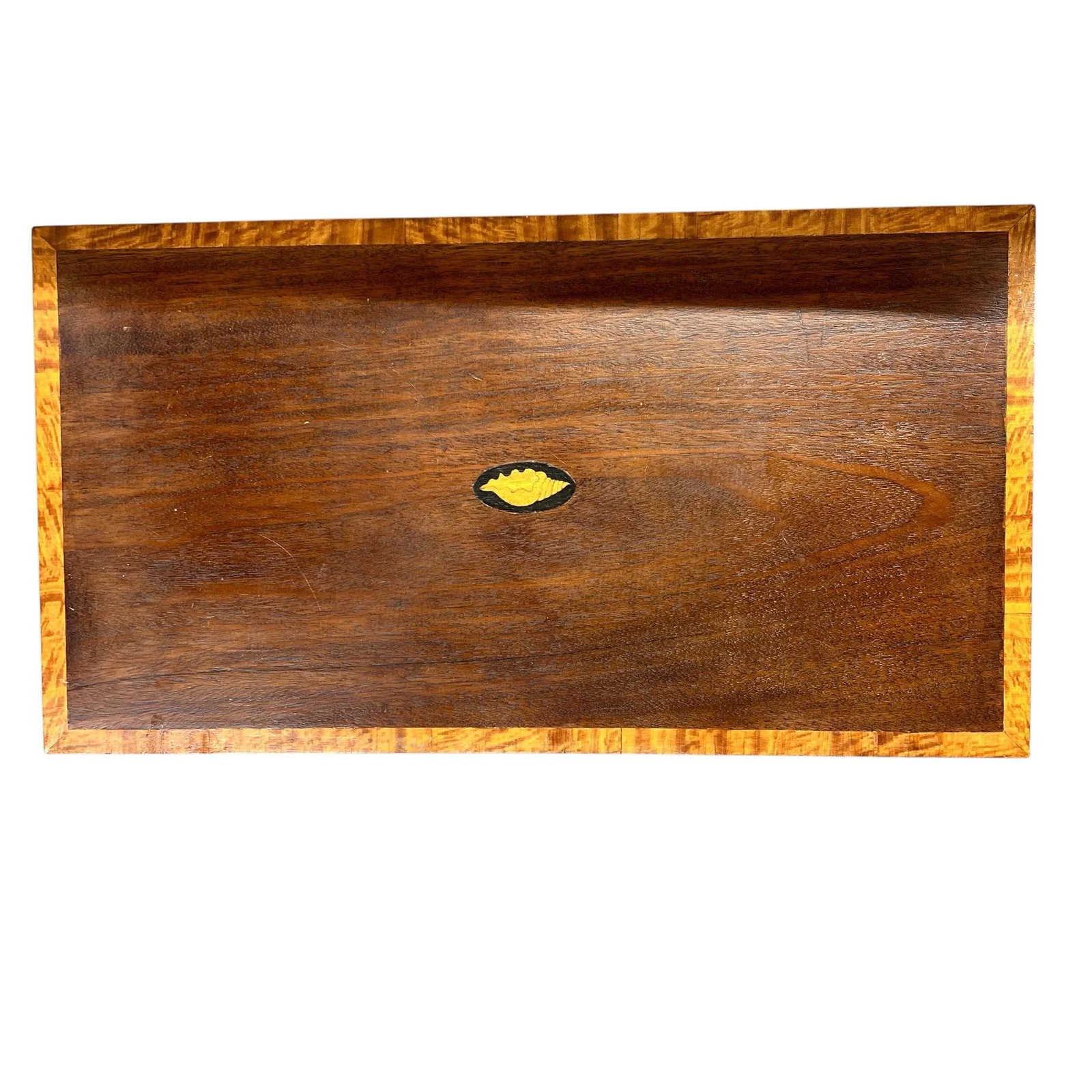 Vintage Handmade Inlaid Seashell Design Center Wood Table - 7