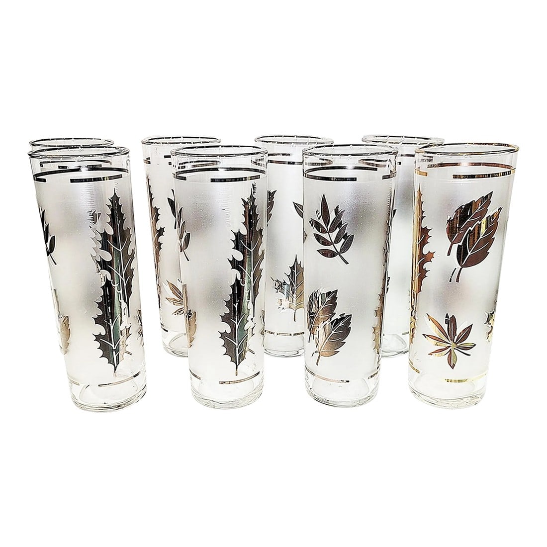 1960s Libbey Tom Collins Tall Cocktail Glasses, Assembled Set of 8 (1 of 8)