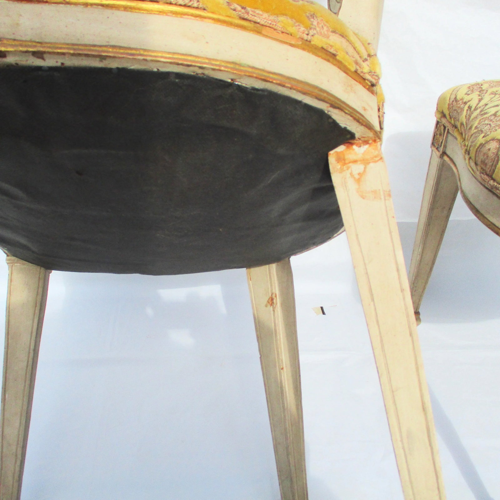 Italian Carved Spade Leg Side Chairs - a Pair of 2 - 7