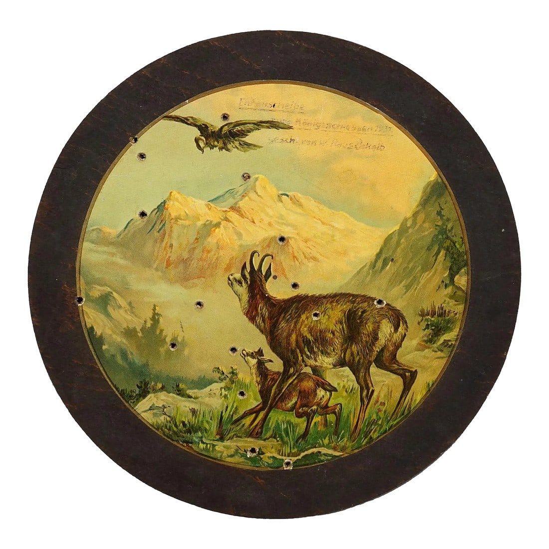 Antique Honor Target With Chamois and Eagle, Germany 1931 (1 of 4)