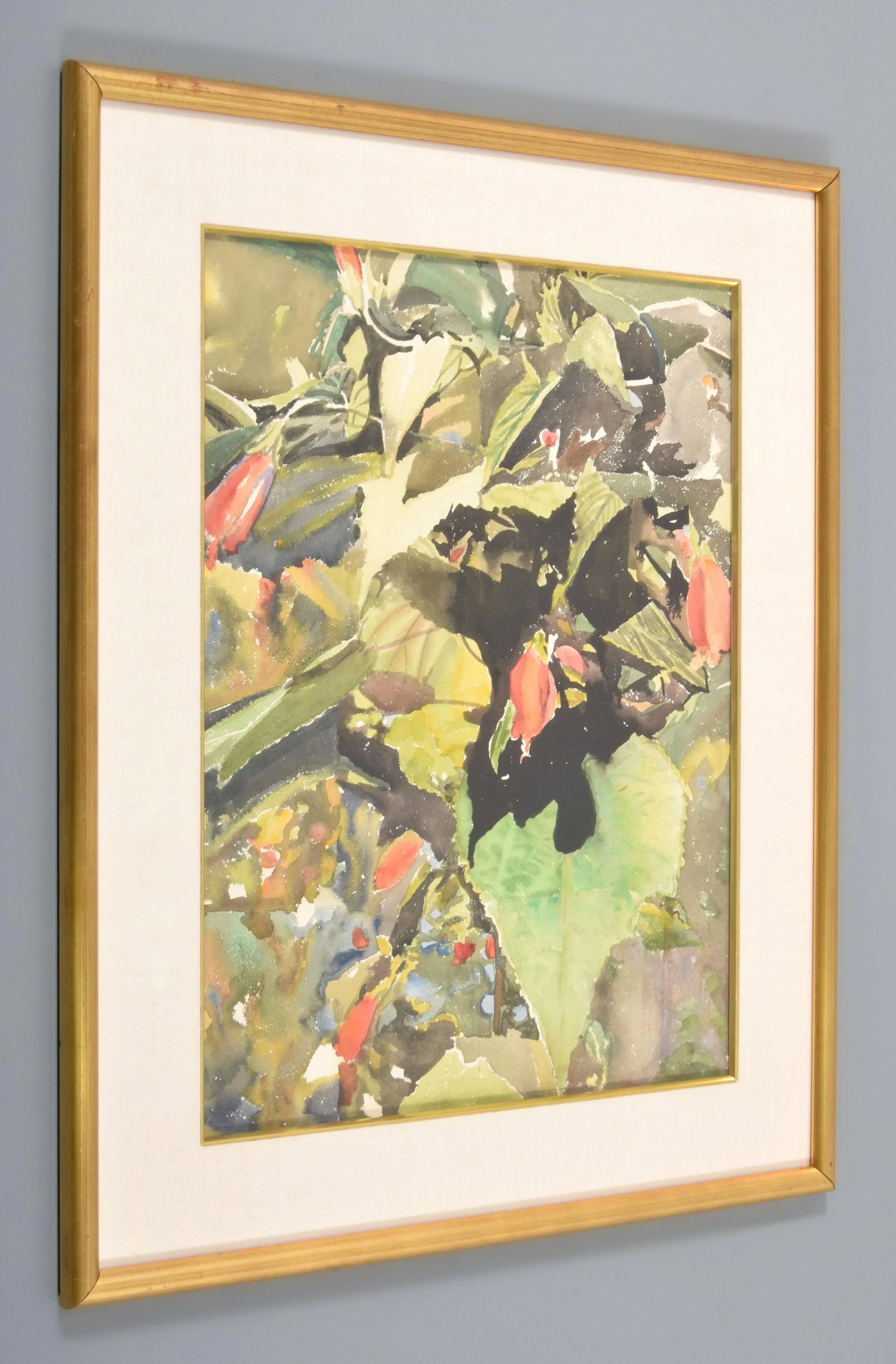 Original Signed Set of Three Roger Howrigan Botanical Watercolor Paintings - 2