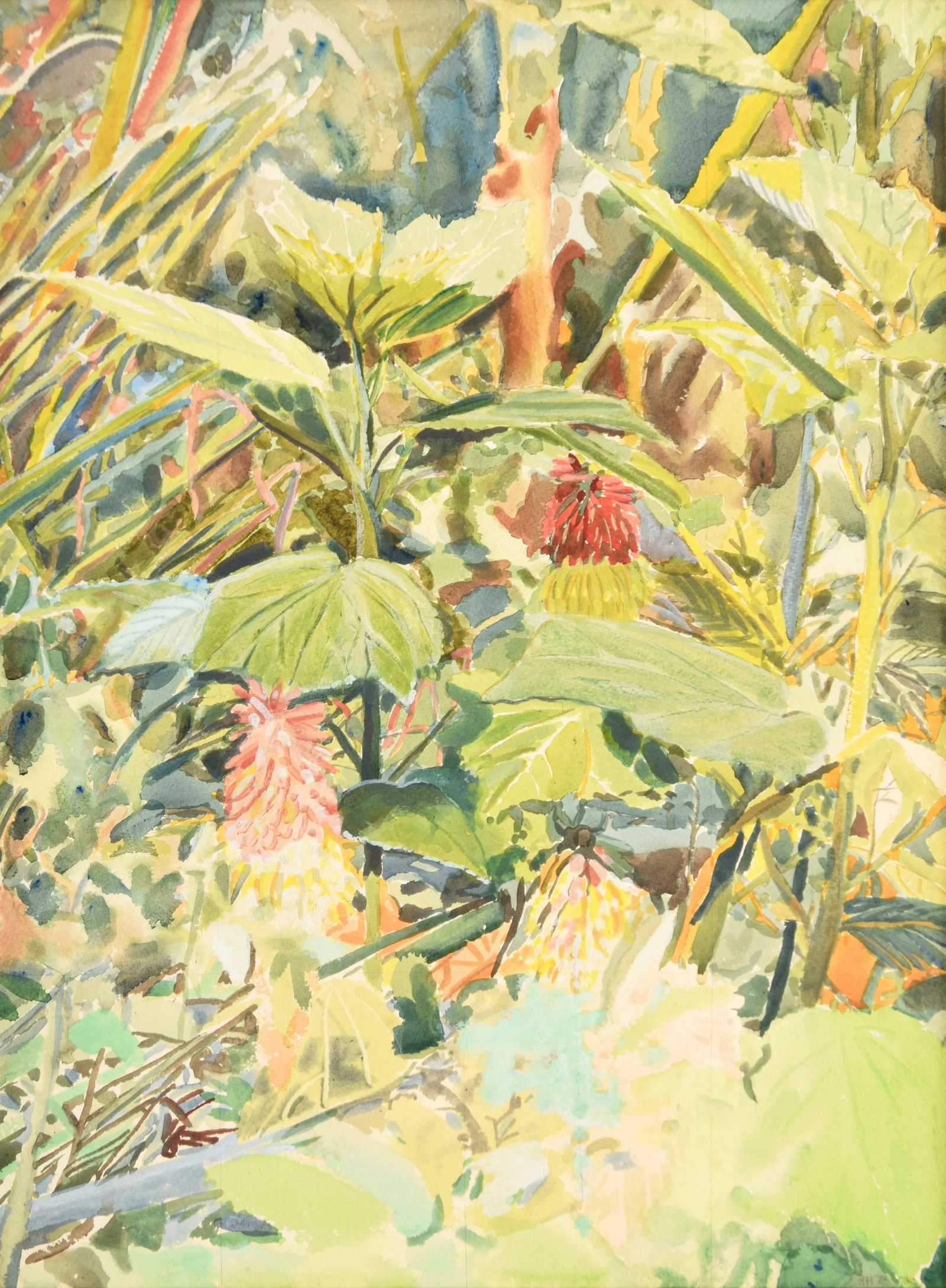 Original Signed Set of Three Roger Howrigan Botanical Watercolor Paintings - 7