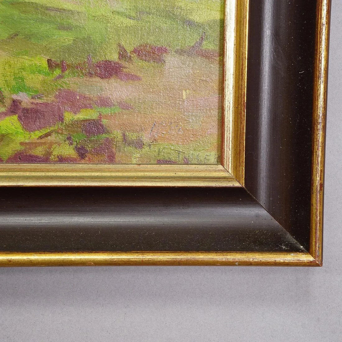 Alpine Lake View Oil Painting With Tyrolean Hut - 6