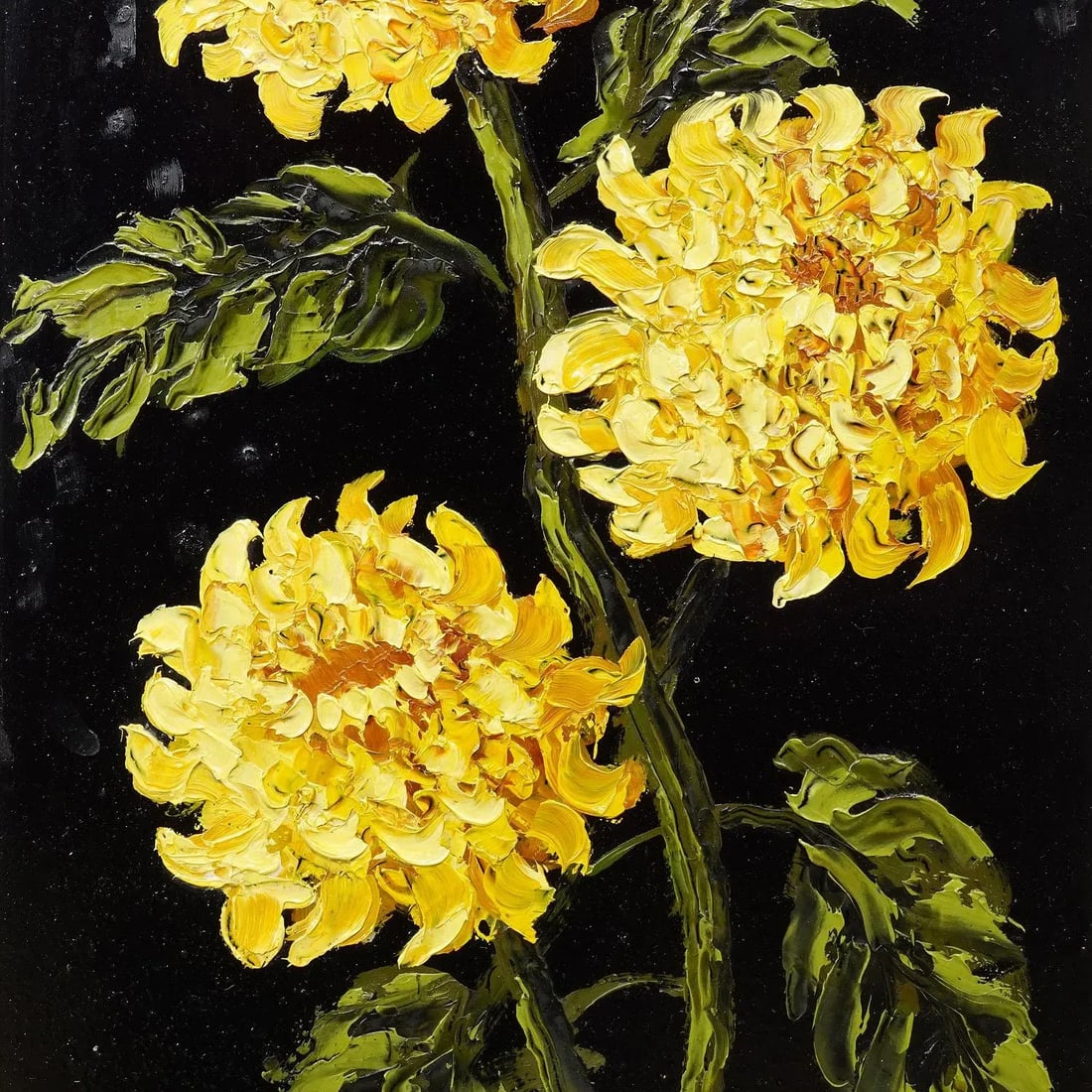 A Set of Five Vintage Flower Still Live Paintings - 10