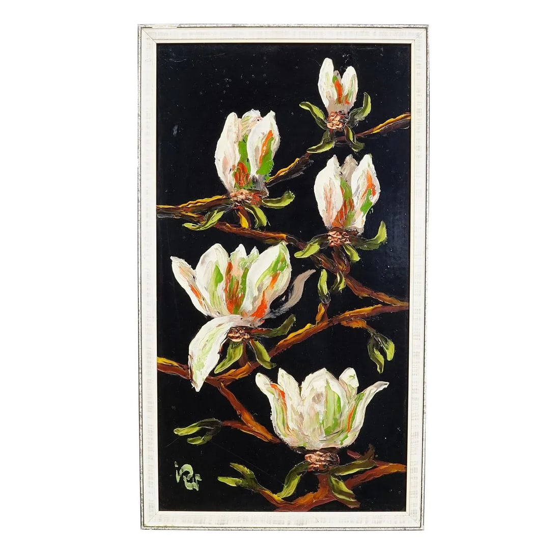 A Set of Five Vintage Flower Still Live Paintings - 11