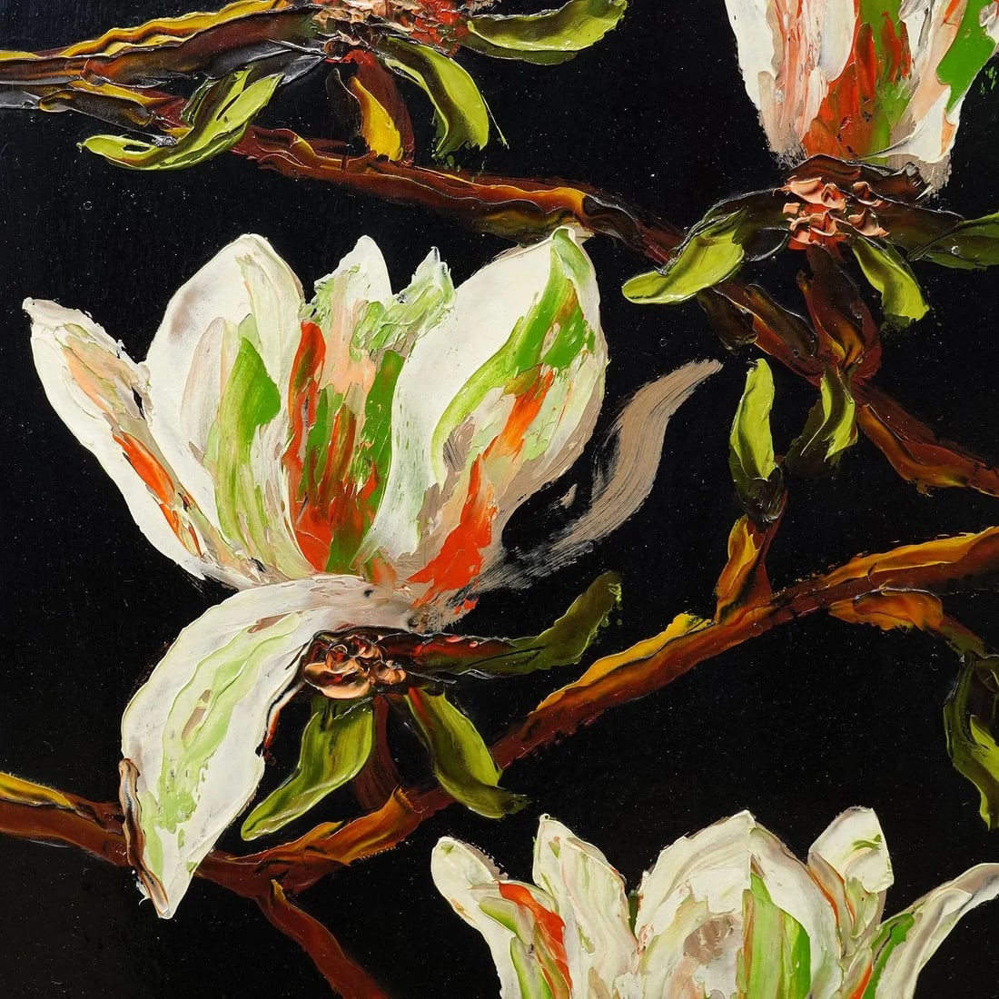 A Set of Five Vintage Flower Still Live Paintings - 12