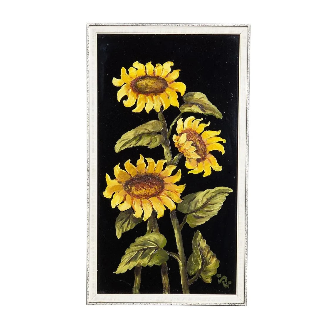 A Set of Five Vintage Flower Still Live Paintings - 2