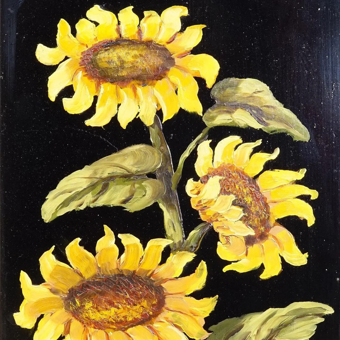 A Set of Five Vintage Flower Still Live Paintings - 3