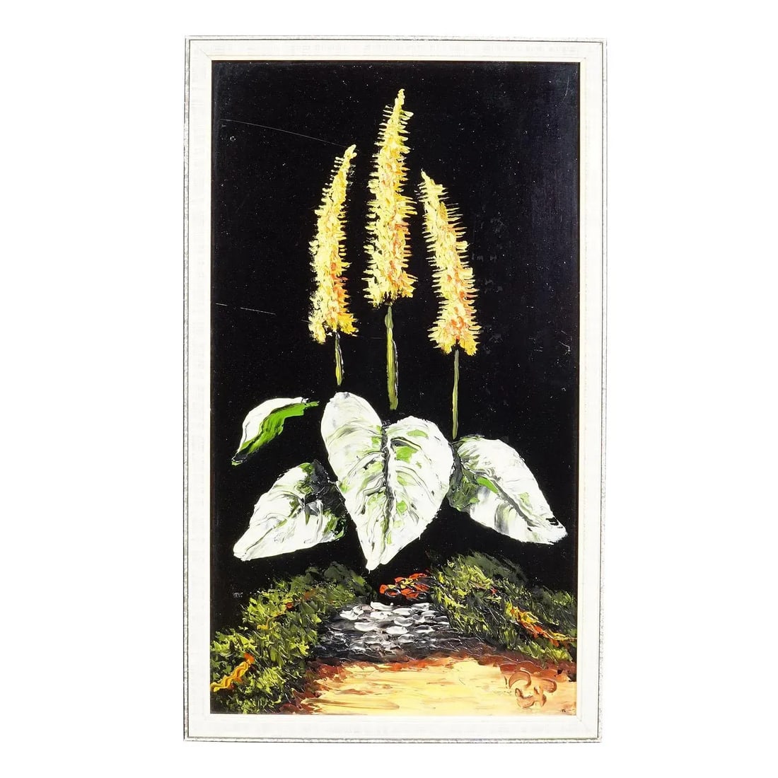 A Set of Five Vintage Flower Still Live Paintings - 5