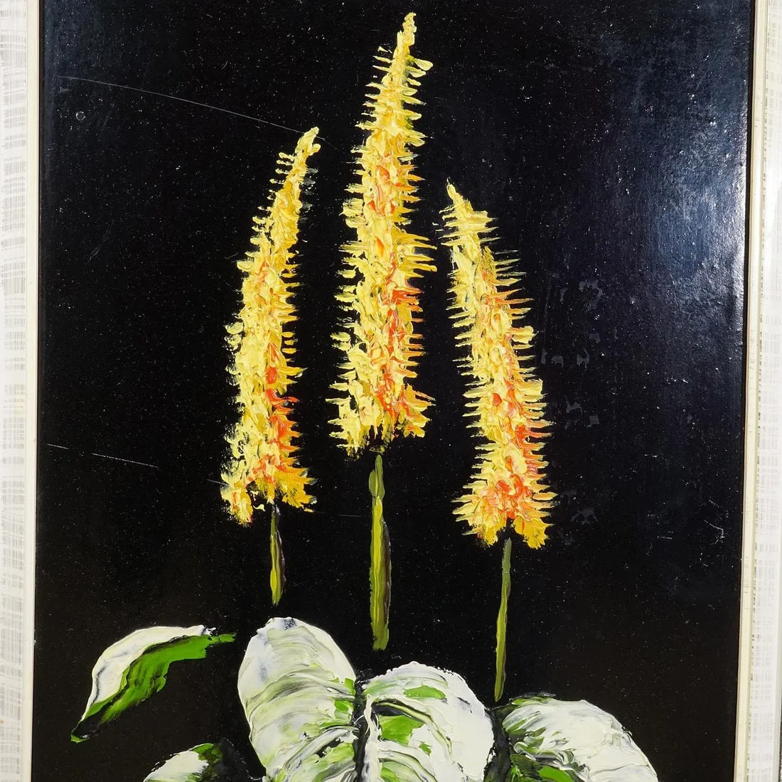 A Set of Five Vintage Flower Still Live Paintings - 6