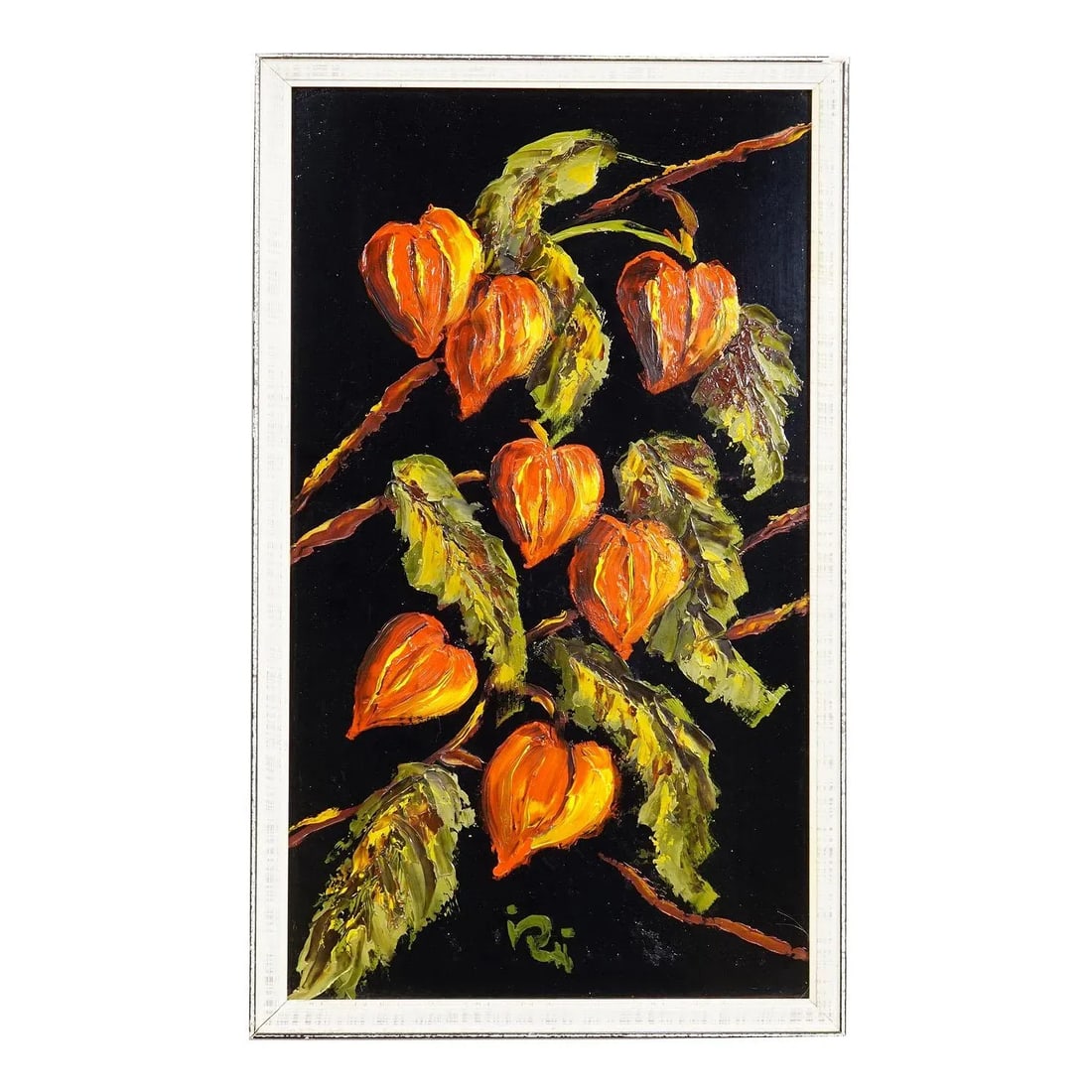 A Set of Five Vintage Flower Still Live Paintings - 7