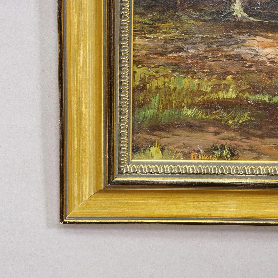 19th Century Biedermeier Landscape Painting With Lake and Trees - 6