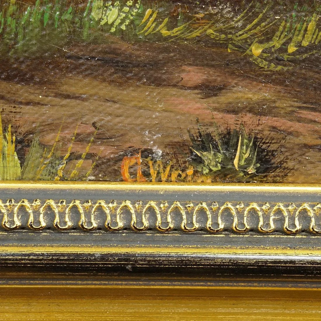 19th Century Biedermeier Landscape Painting With Lake and Trees - 7