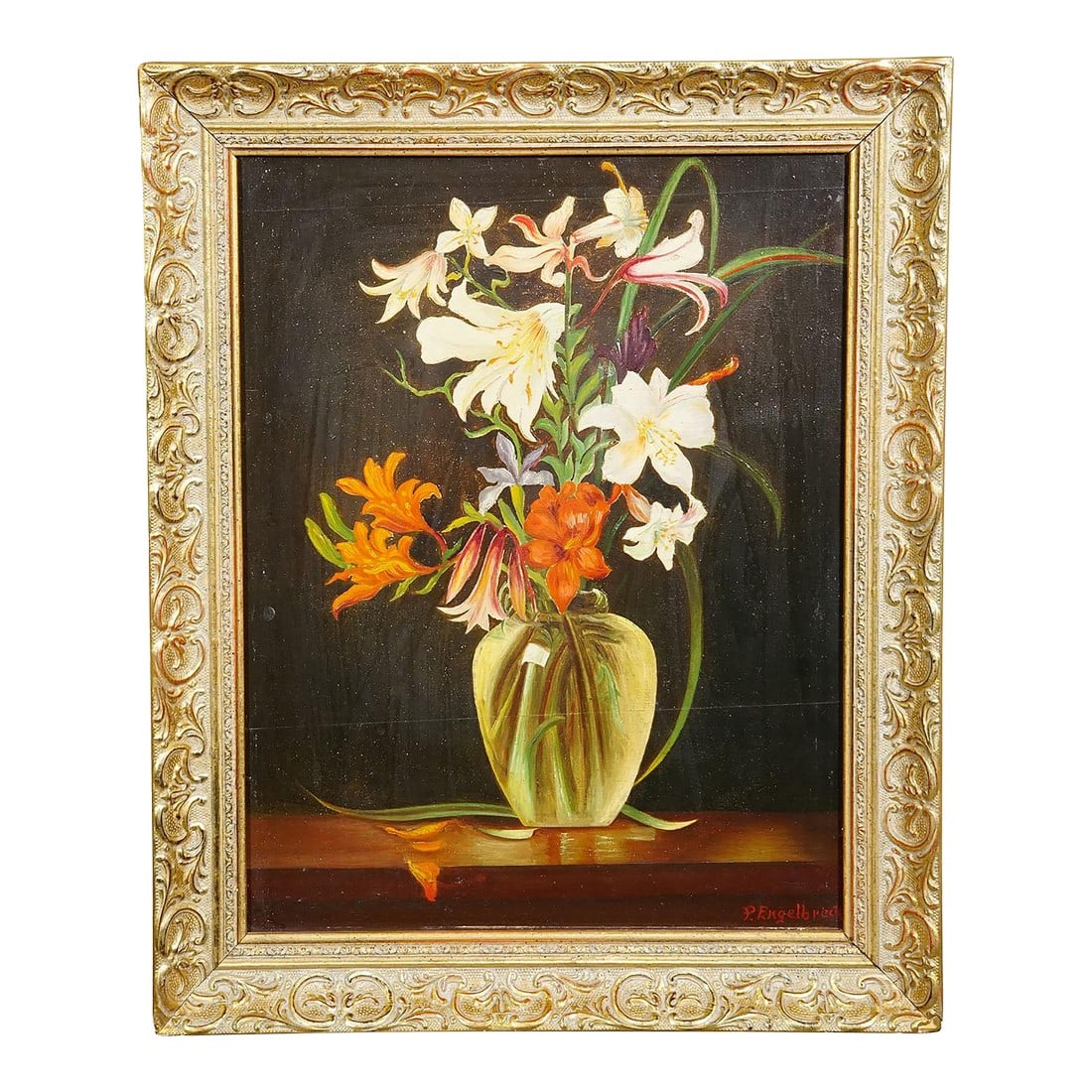 Still Life With Flowers, Oil Painting on Wood, Germany 1950s (1 of 6)