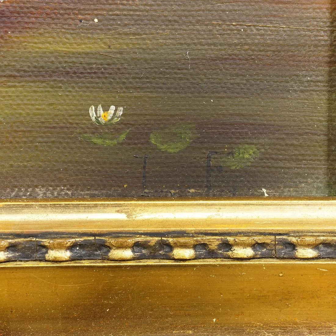 19th Century Painting With Swans on a Lake at Sunset - 5