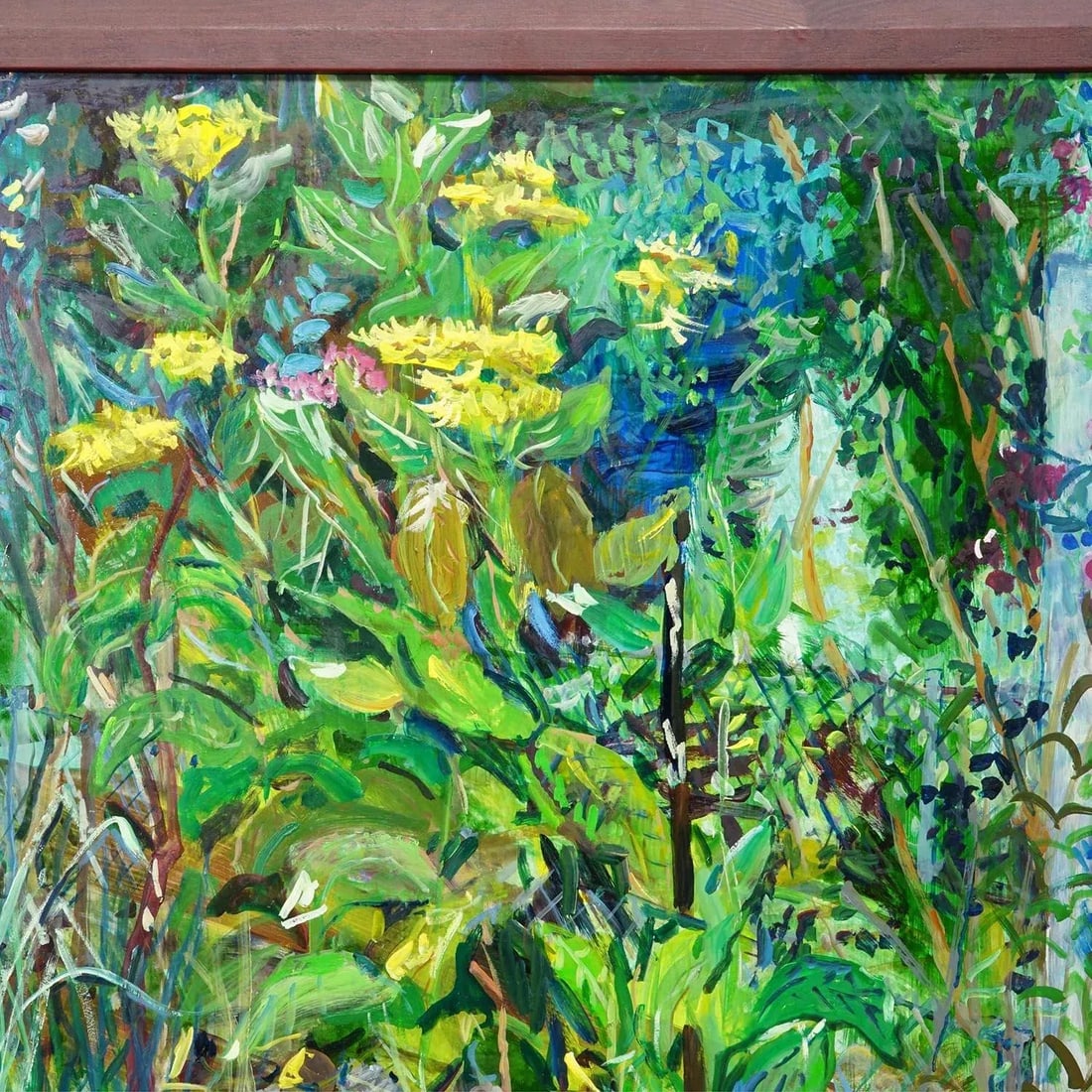 Vintage Impressionistic Oil Painting of a Garden Scenery, Alexander Michael 1994 - 6