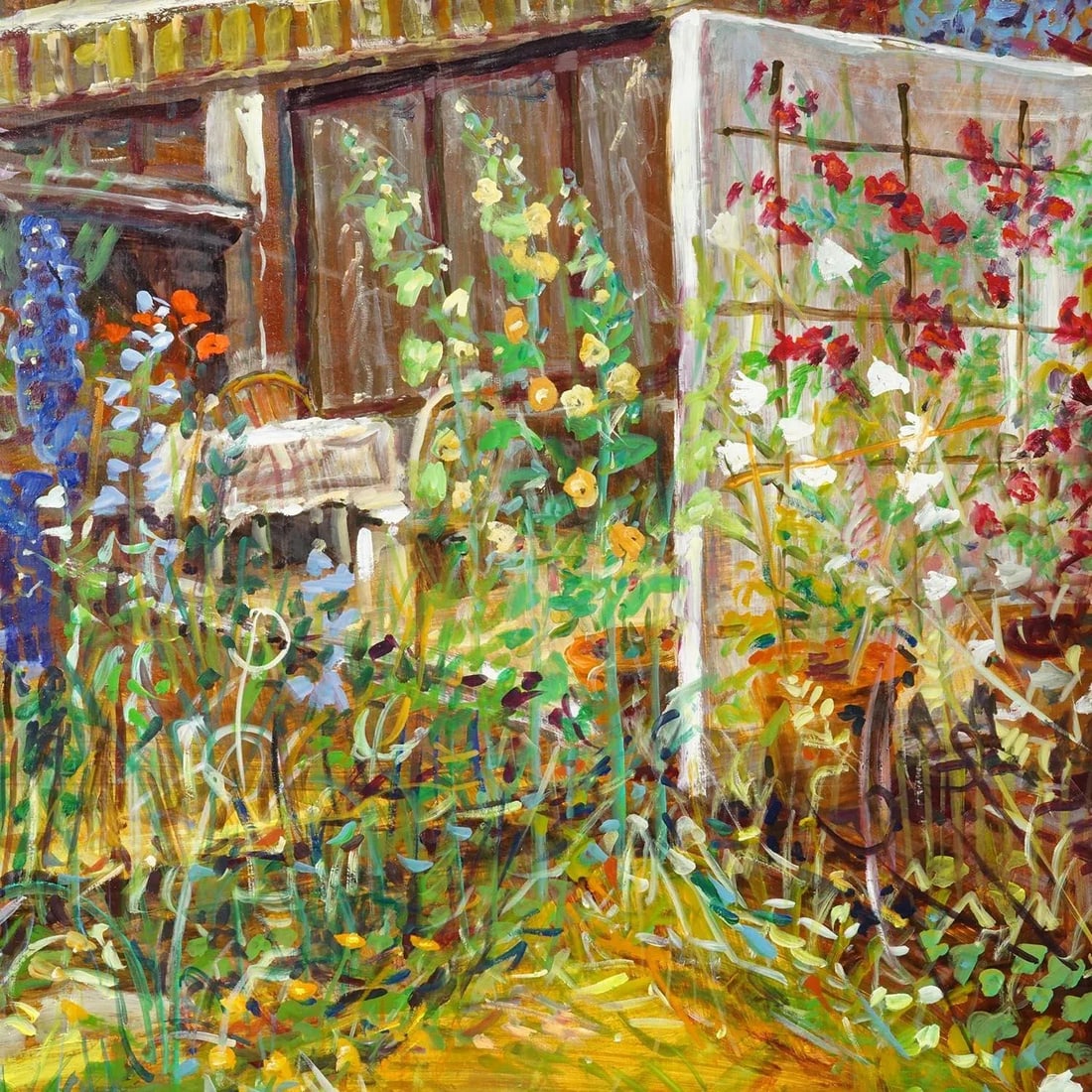 Impressionistic Oil Painting of a Garden Scenery, Alexander Michael 1994 - 6