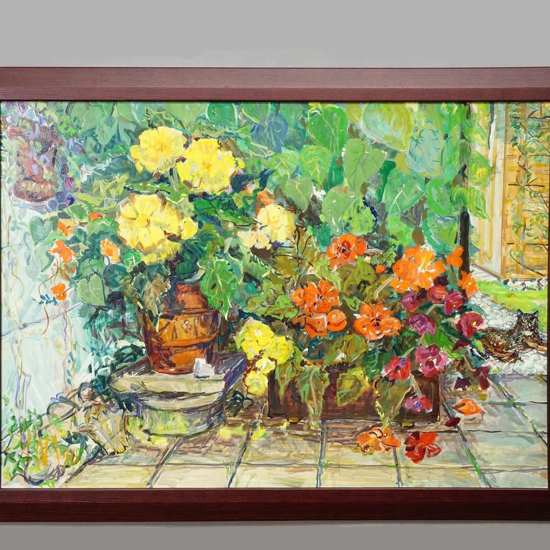 Impressionistic Oil Painting of a Garden Scenery, Alexander Michael 1996 - 4