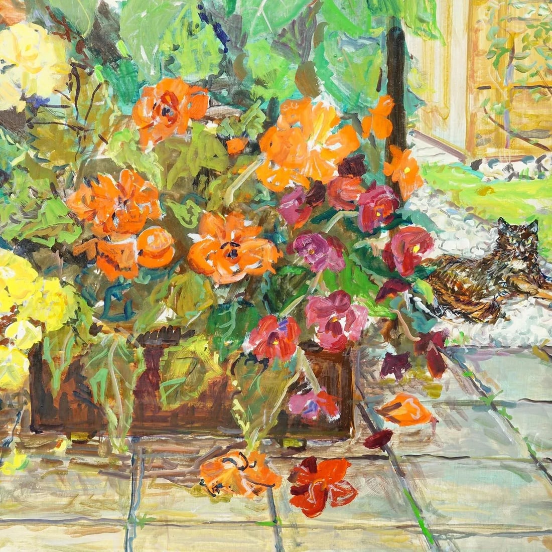 Impressionistic Oil Painting of a Garden Scenery, Alexander Michael 1996 - 6