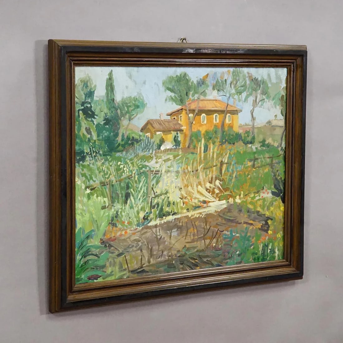 Vintage Oil Painting of a Mediterranean Village, Alexander Michael 1975 - 2
