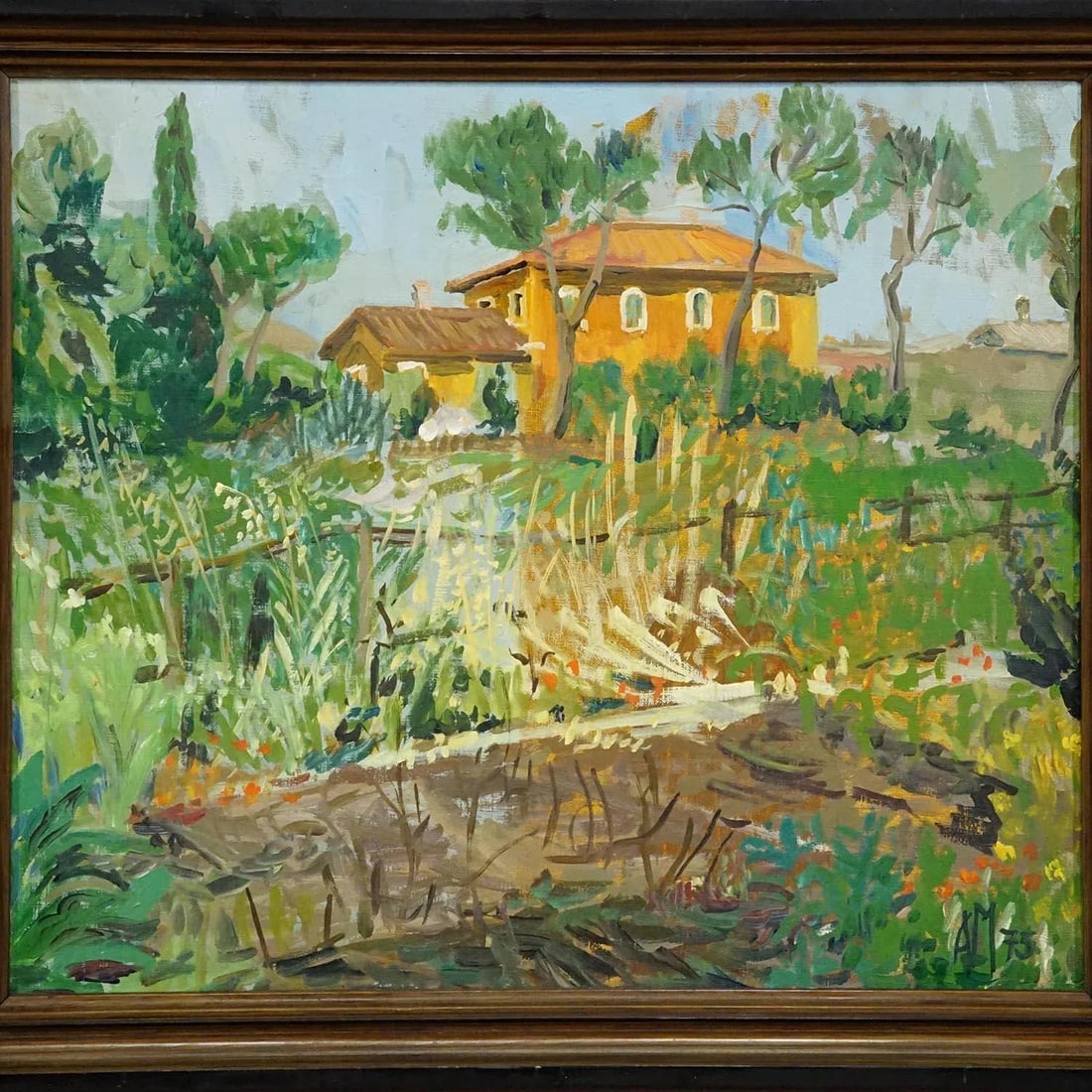 Vintage Oil Painting of a Mediterranean Village, Alexander Michael 1975 - 4