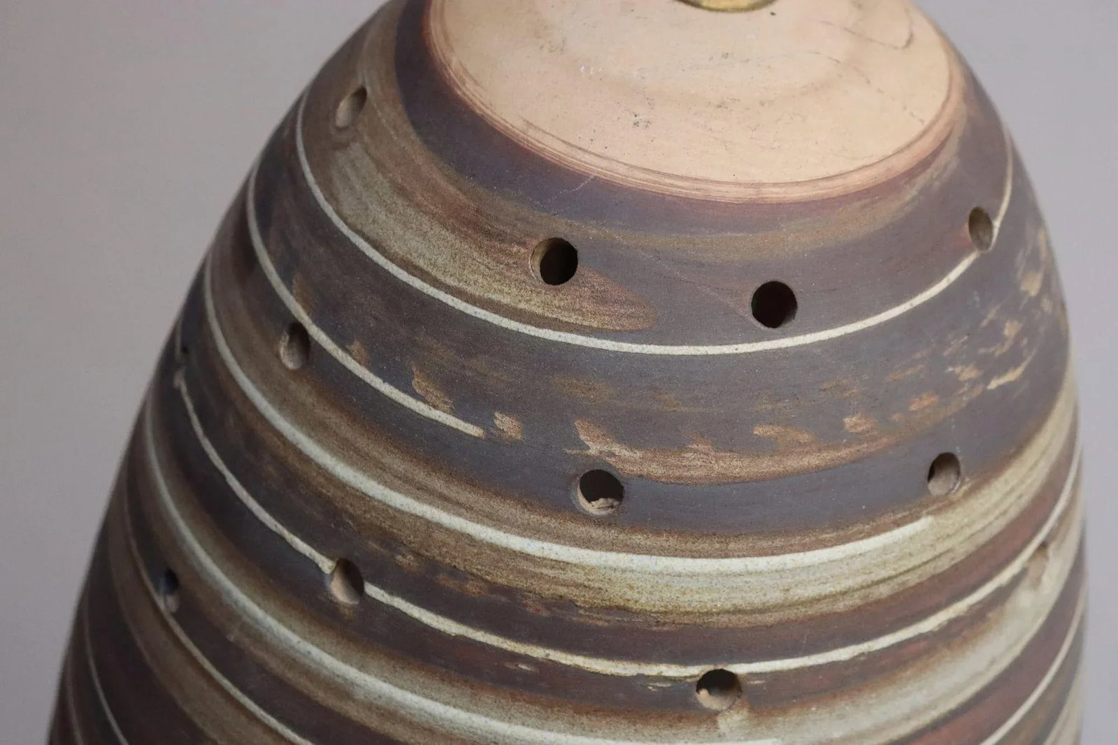 Vintage Matte Stoneware "Beehive" Pendant Lamp by Jane and Gordon Martz - 11