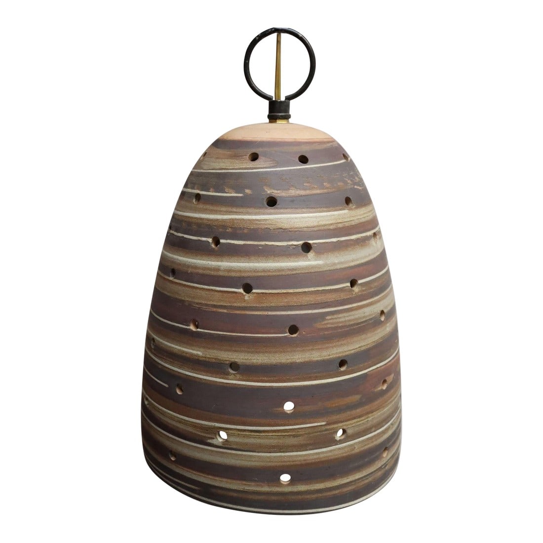 Vintage Matte Stoneware "Beehive" Pendant Lamp by Jane and Gordon Martz (1 of 12)