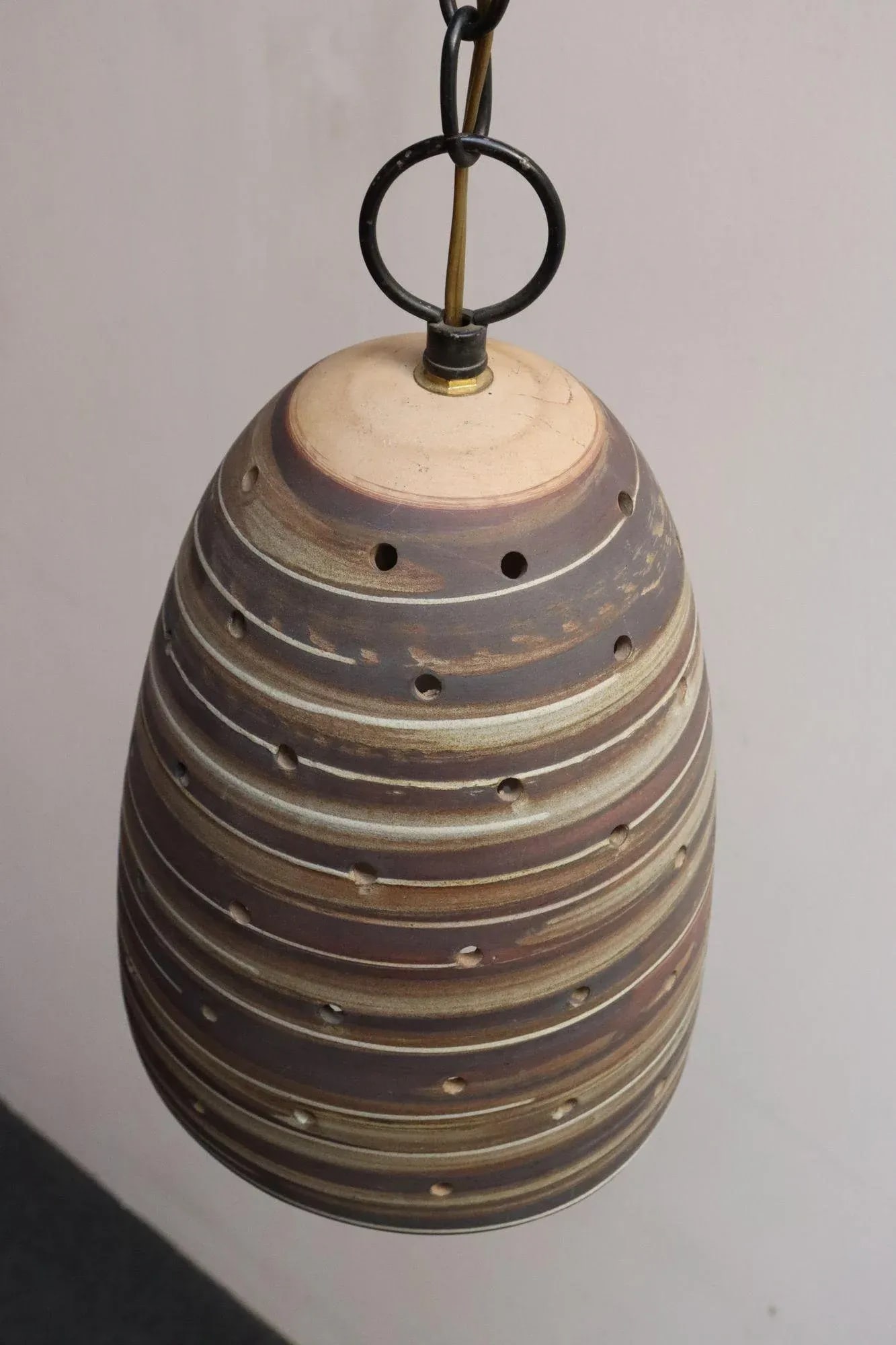 Vintage Matte Stoneware "Beehive" Pendant Lamp by Jane and Gordon Martz - 2