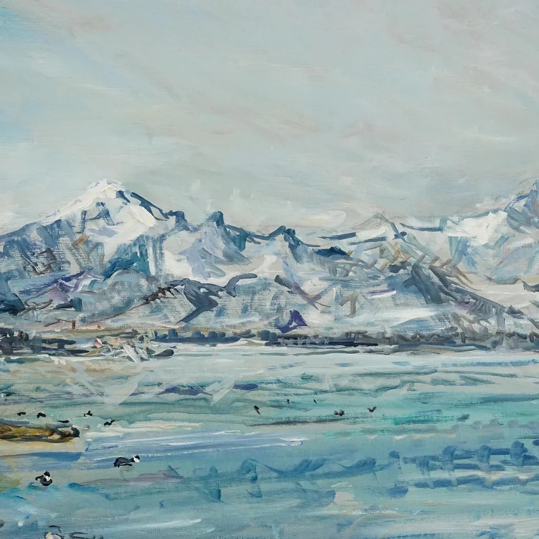 Alexander Michael - Lake Chiemsee in Bavaria Oil on Canvas 1982 - 3