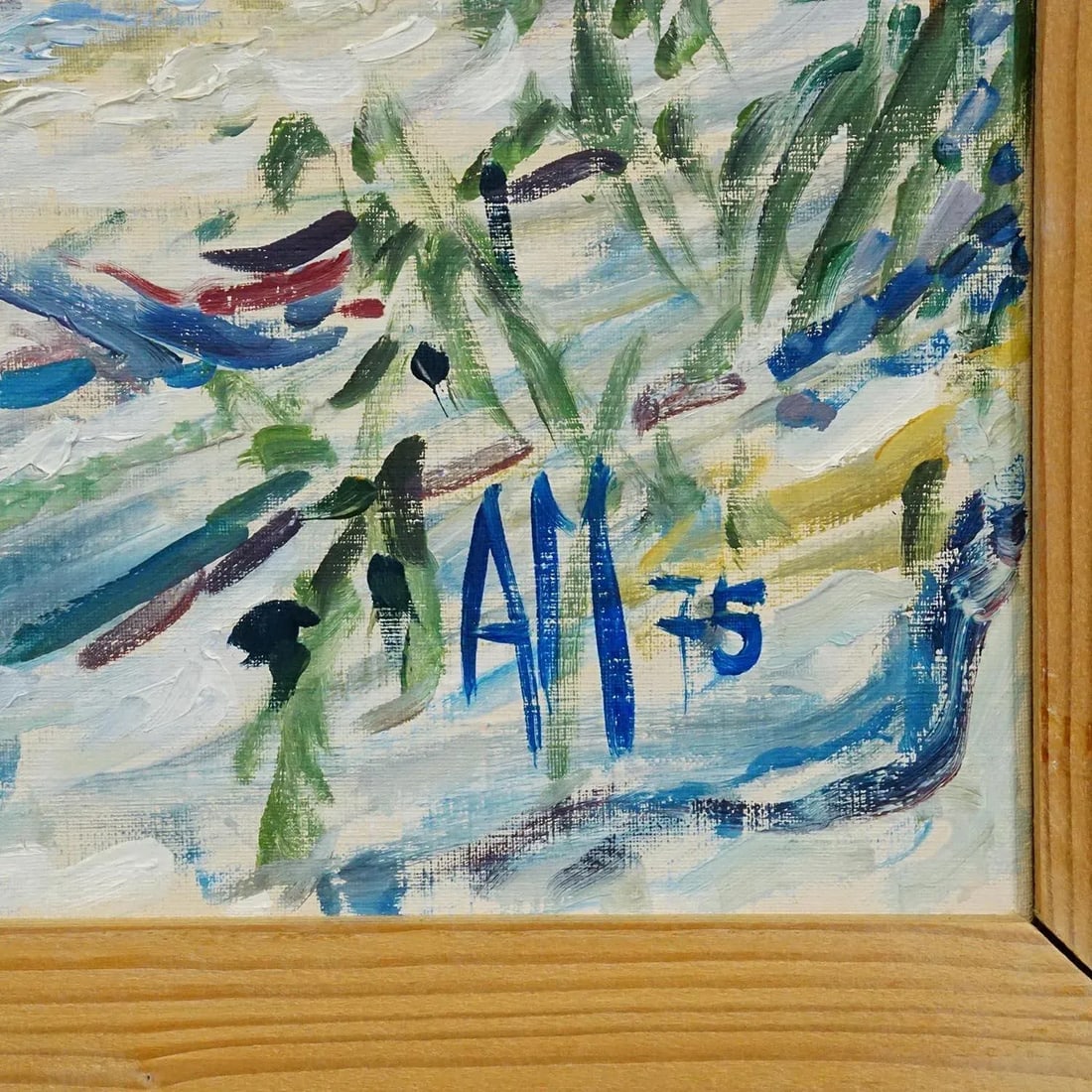 Vintage Oil Painting of Taufkirchen, Bavaria, Alexander Michael 1975 - 6