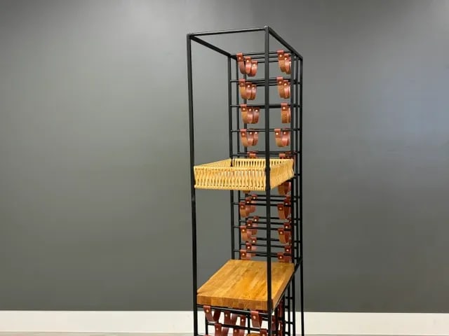 1960s Arthur Umanoff 40 Bottle Wine Rack - 3