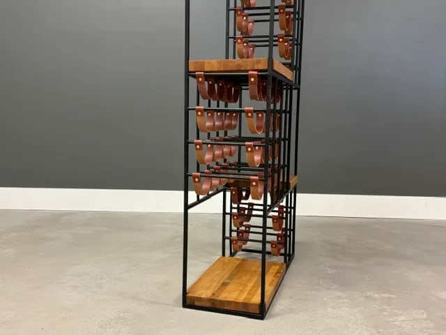 1960s Arthur Umanoff 40 Bottle Wine Rack - 4