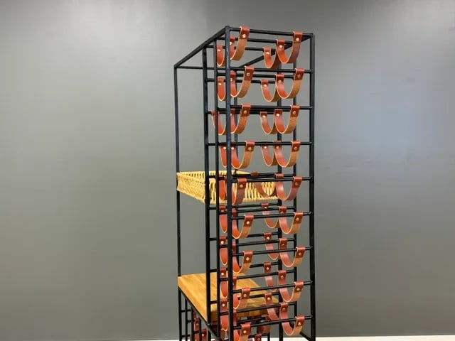 1960s Arthur Umanoff 40 Bottle Wine Rack - 5