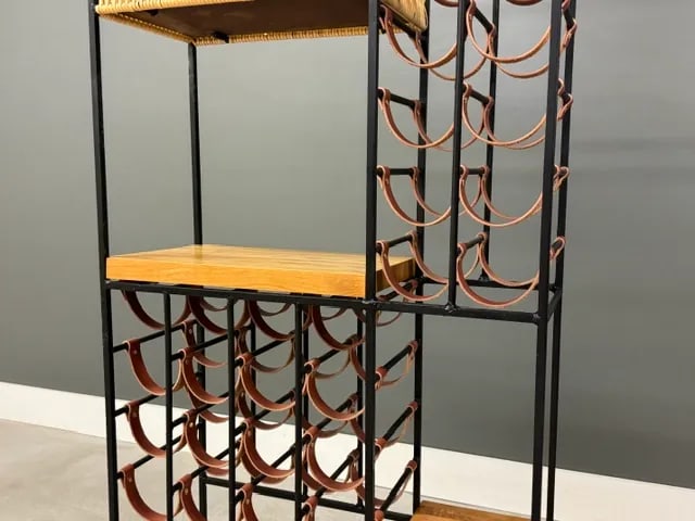 1960s Arthur Umanoff 40 Bottle Wine Rack - 6