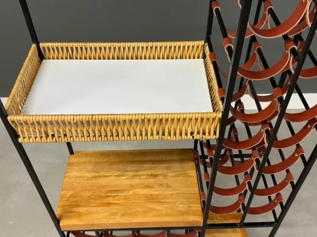 1960s Arthur Umanoff 40 Bottle Wine Rack - 9