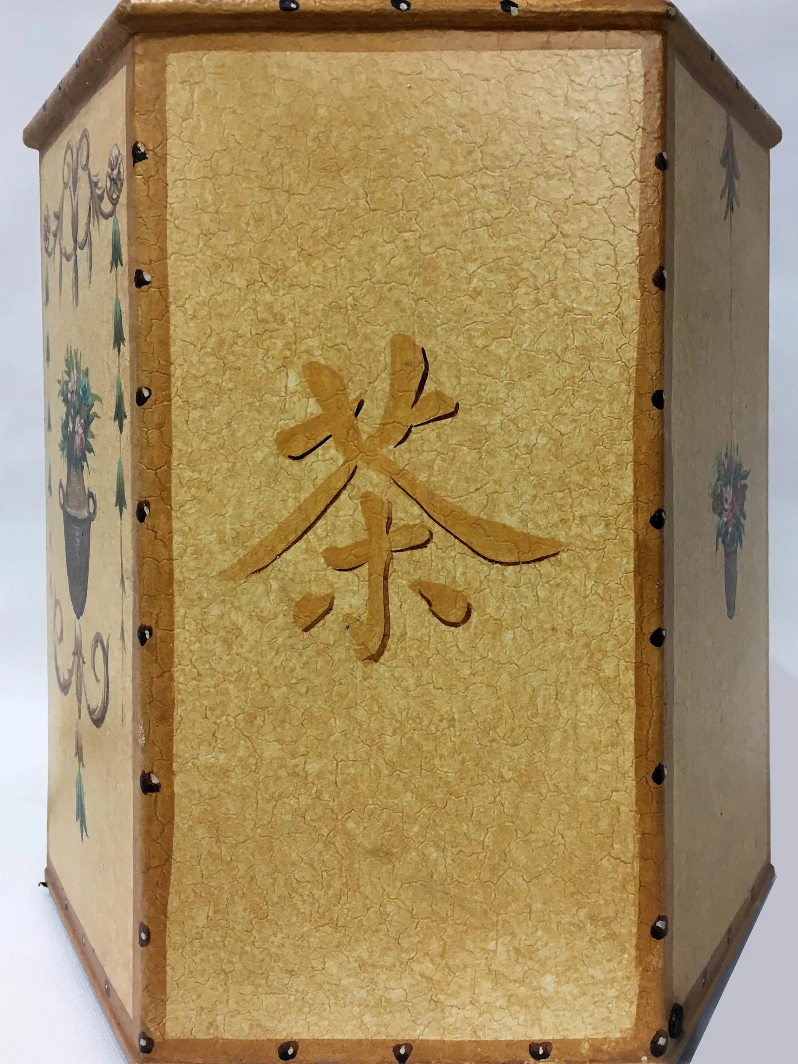 Vintage Chinese Export English Hexagon Tea Caddy Lamps - 5