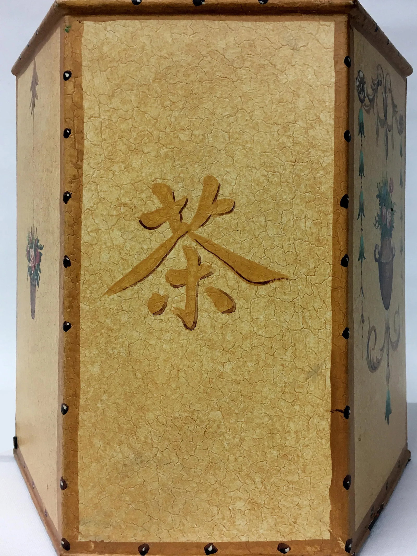 Vintage Chinese Export English Hexagon Tea Caddy Lamps - 7