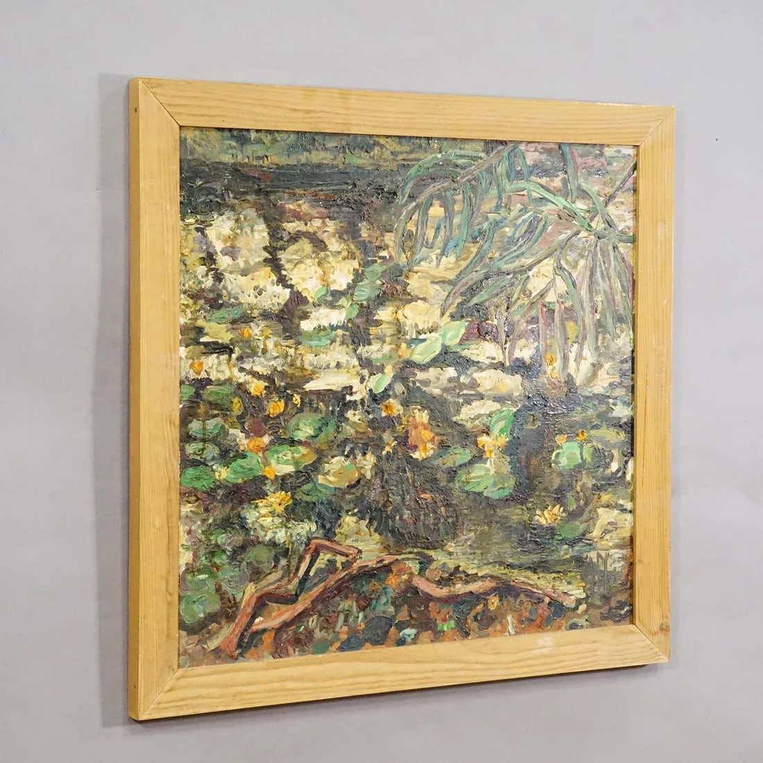 Alexander Michael Oil Painting of a Pont With Water Lilies 1972 - 3
