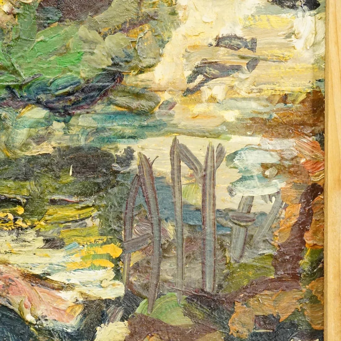 Alexander Michael Oil Painting of a Pont With Water Lilies 1972 - 5