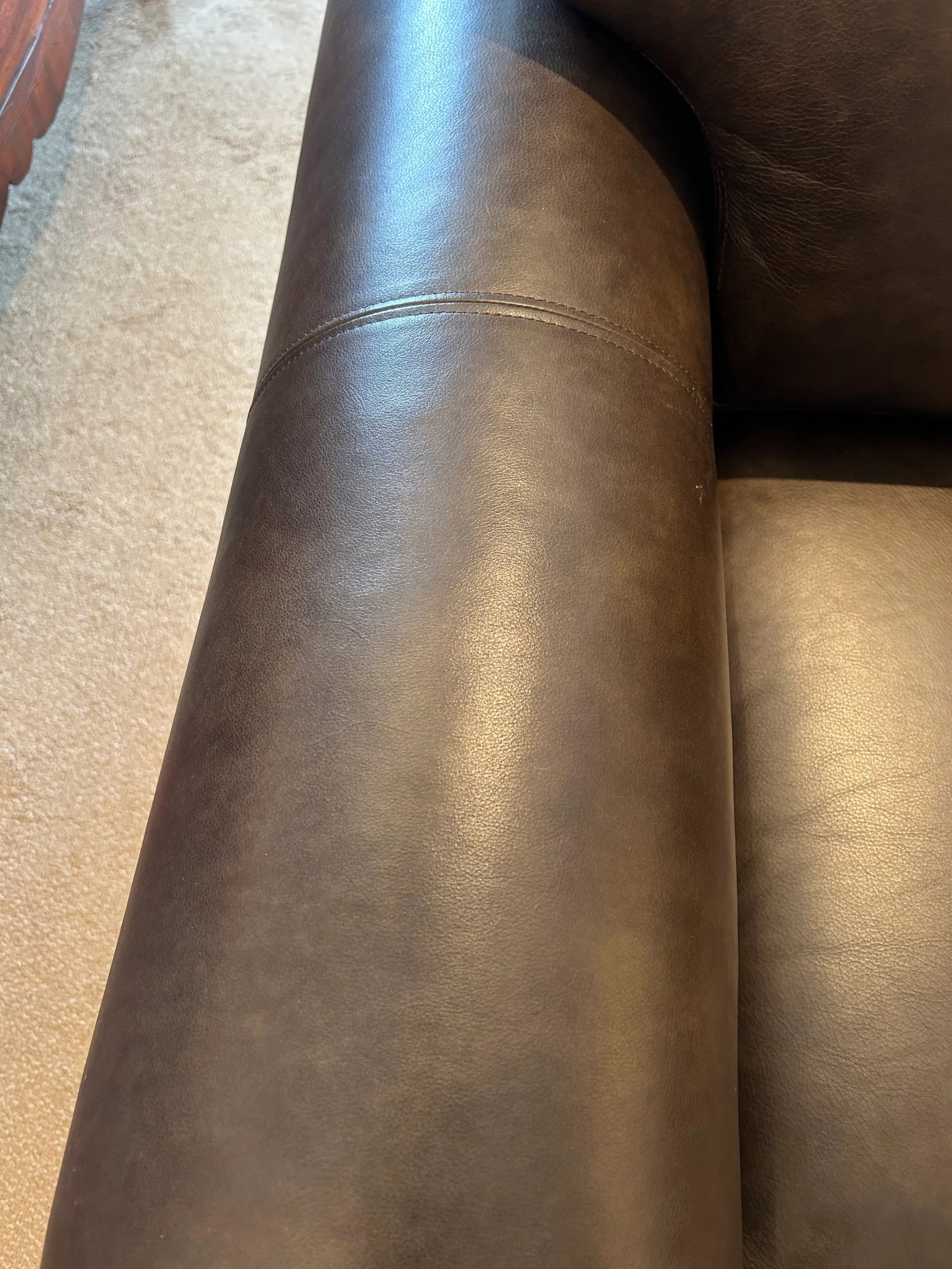 Large Brown Leather Ethan Allen Club Chairs-a Pair - 9