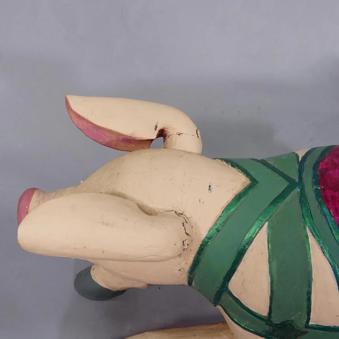Great Antique Children Carousel Pig, Germany Ca. 1920s - 9