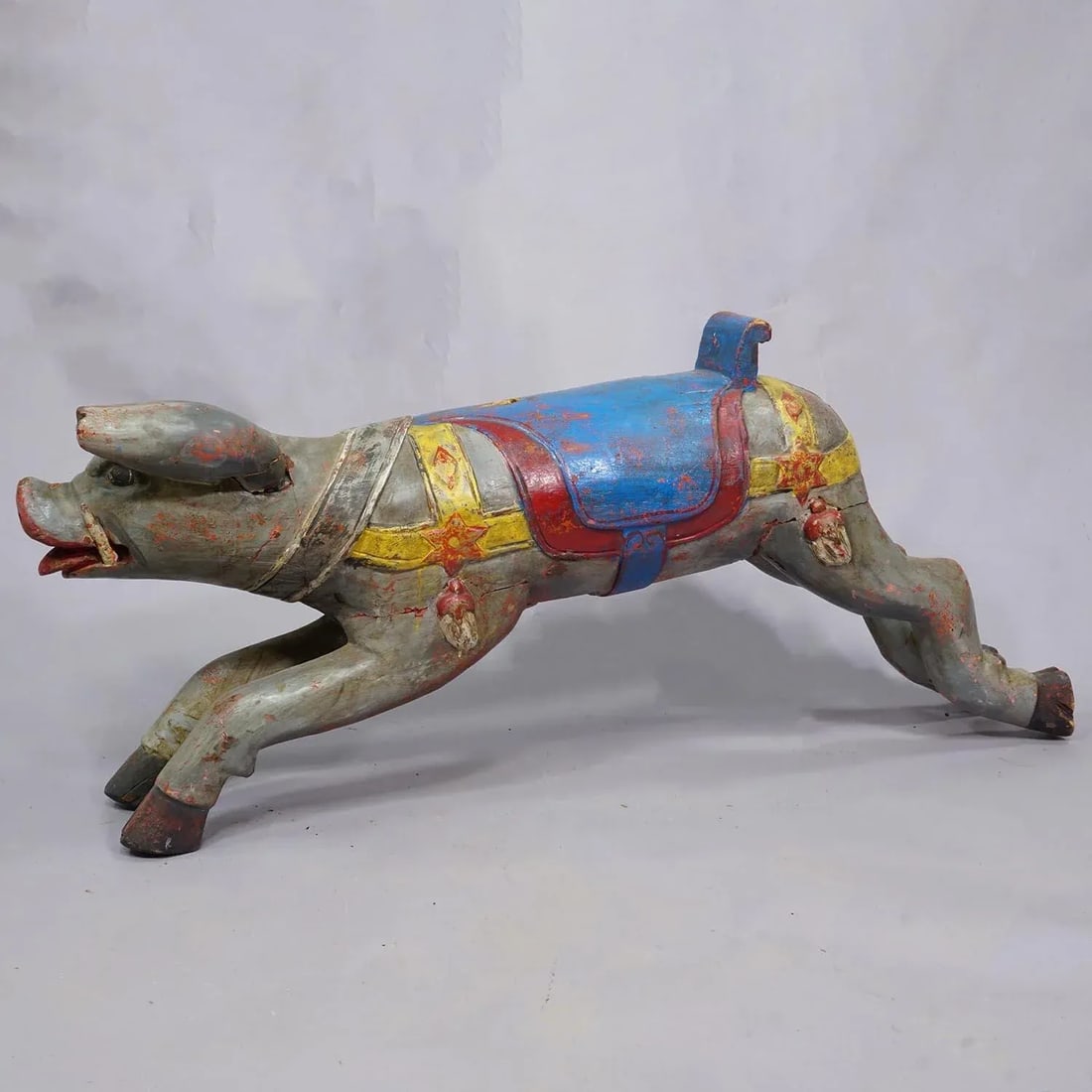 Great Antique Children Carousel Pig, Germany Ca. 1920s - 2