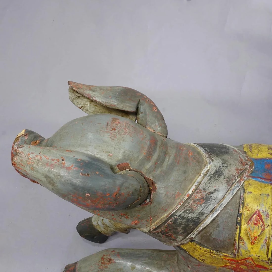 Great Antique Children Carousel Pig, Germany Ca. 1920s - 9
