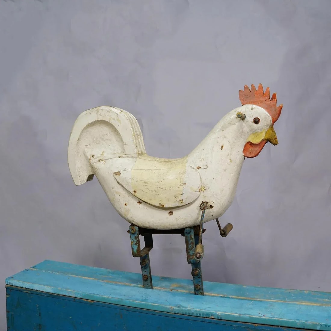 Rare Antique Chicken Rocking Toy, Germany Ca. 1920s - 4